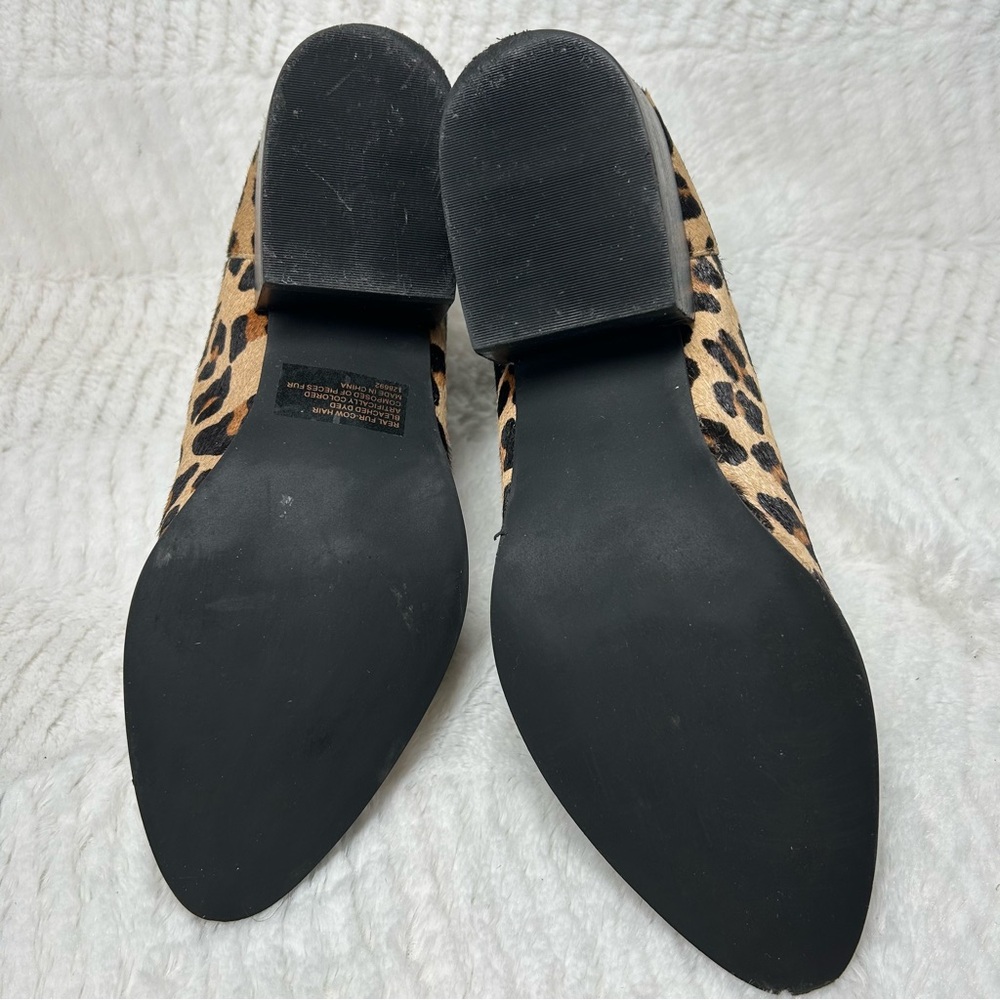 Steve Madden PALACE LEOPARD Calf Hair Leopard Print Cuban Heel Ankle Booties - Picture 12 of 12